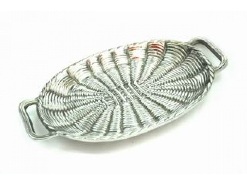 FRUTERO CANASTA OVAL CON ASAS GDE FRUTEROS EN PEWTER